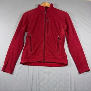 Vintage Patagonia Fleece Jacket Womens Small Red Full Zip Regulator USA 90s